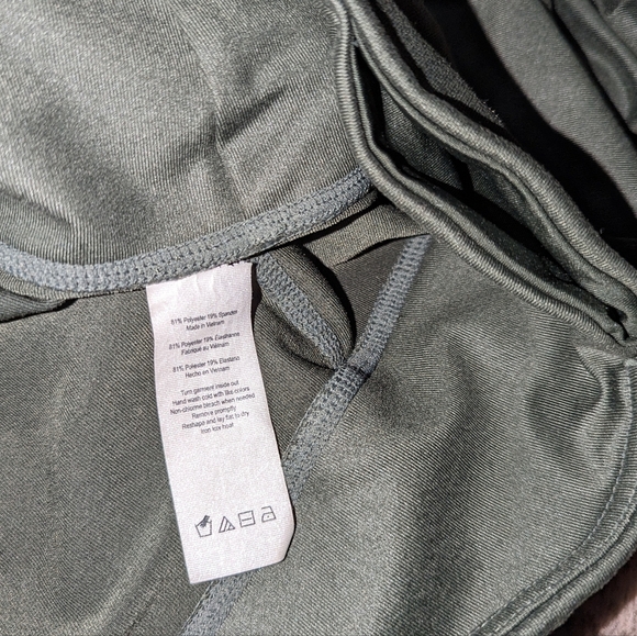 ALO Yoga Idol Ruched Over Heel Leggings Green Women's Small - Picture 7 of 9